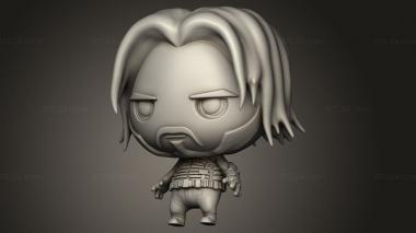 Chibi Funko (Cyberpunk Silver, CHIBI_2000) 3D models for cnc