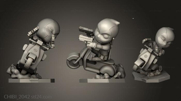 Chibi Funko (Deadpool on Vespa Chibi, CHIBI_2042) 3D models for cnc