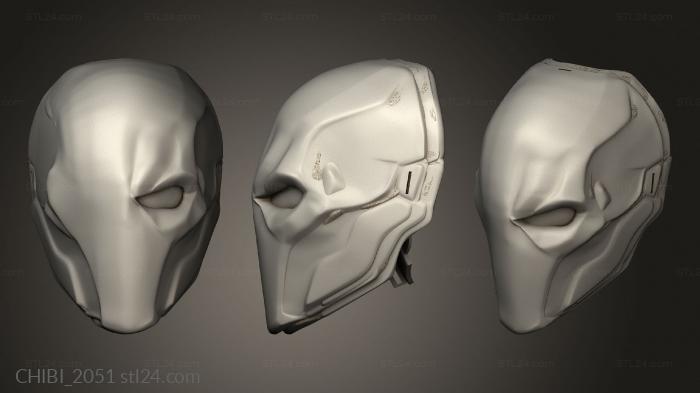 Chibi Funko (Deathstroke mask Arkhamigins with Back, CHIBI_2051) 3D models for cnc