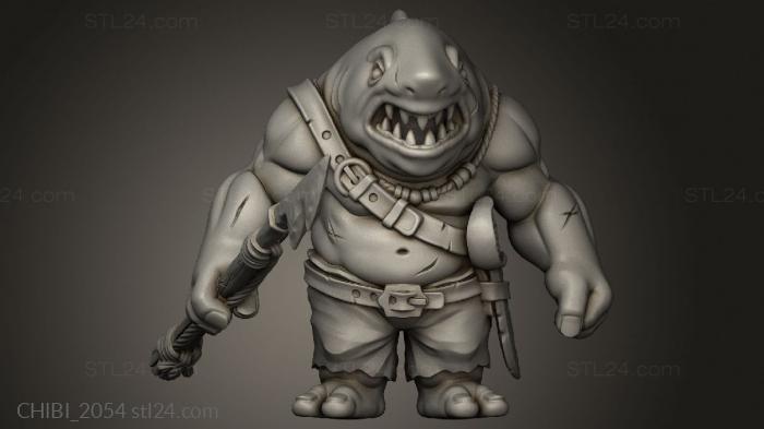 Chibi Funko (Deep Sea Creatures Creature Sharkman, CHIBI_2054) 3D models for cnc