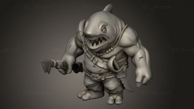 Chibi Funko (Deep Sea Creatures Creature Sharkman, CHIBI_2054) 3D models for cnc