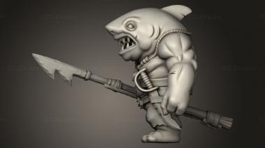 Chibi Funko (Deep Sea Creatures Creature Sharkman, CHIBI_2054) 3D models for cnc