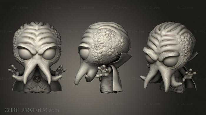 Chibi Funko (Dice Mindflayer and Bearded Devi, CHIBI_2103) 3D models for cnc