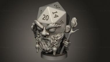 Chibi Funko (Dices Dwarf Druid Dice, CHIBI_2110) 3D models for cnc