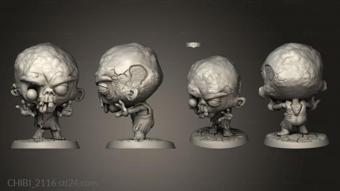 Chibi Funko (Dices Zombie Dried Earth, CHIBI_2116) 3D models for cnc