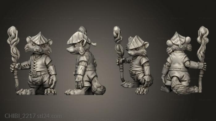 Chibi Funko (Raccoon Folk Druids, CHIBI_2217) 3D models for cnc