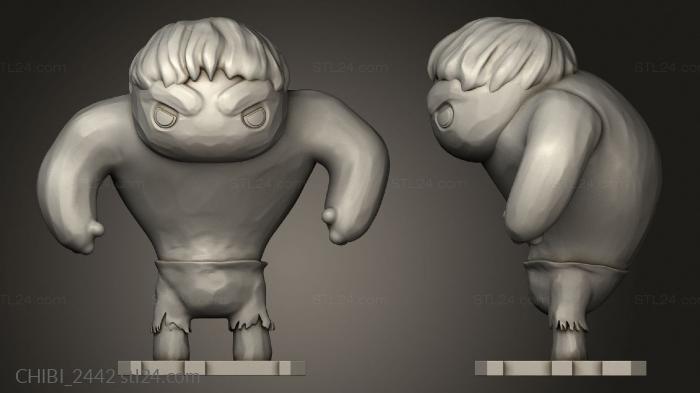 Chibi Funko (Funkos Marvel The Hulk pakito, CHIBI_2442) 3D models for cnc