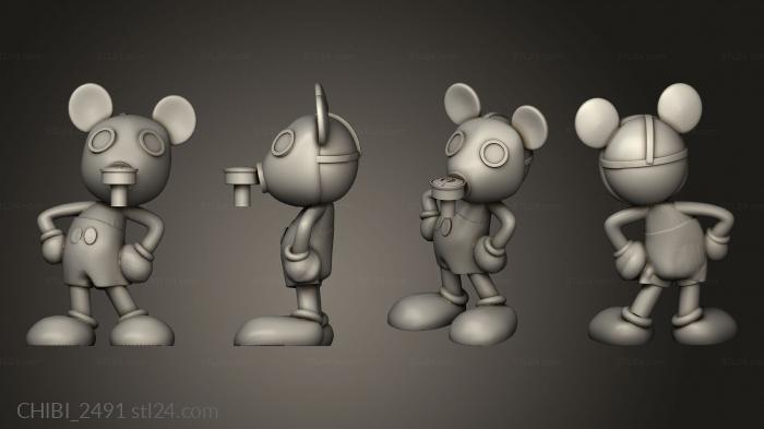 Chibi Funko (Gas Mask Mickey Mouse, CHIBI_2491) 3D models for cnc