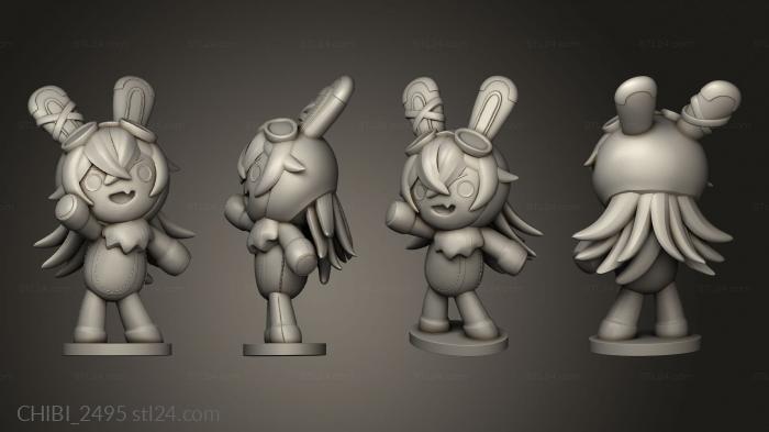 Chibi Funko (Genshin Impact Amber bunny, CHIBI_2495) 3D models for cnc
