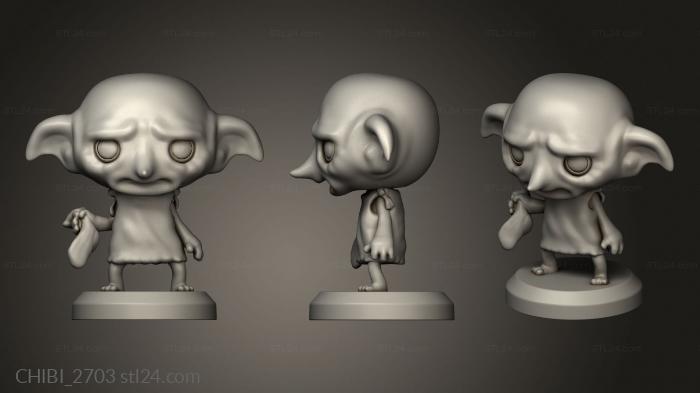 Chibi Funko (Harry Potter Dobby, CHIBI_2703) 3D models for cnc