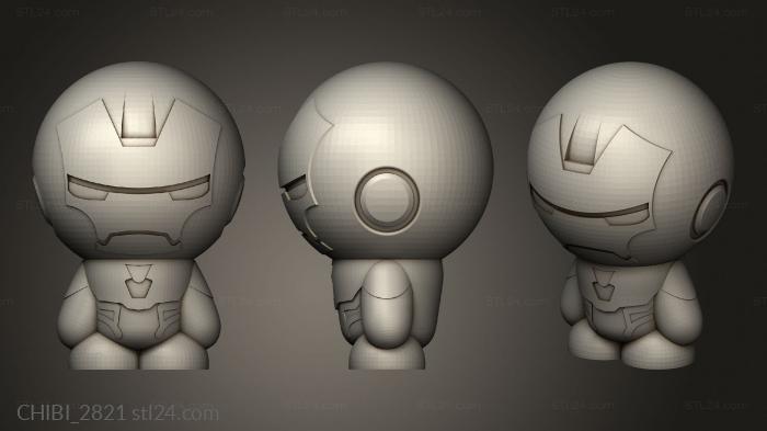 Chibi Funko (Iron Man Couleur Colour, CHIBI_2821) 3D models for cnc