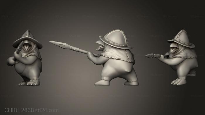 Chibi Funko (Jamie Korte Penguin Spearmen Spear Attack, CHIBI_2838) 3D models for cnc