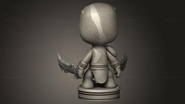 Chibi Funko (Kratos GOD Armor, CHIBI_2917) 3D models for cnc