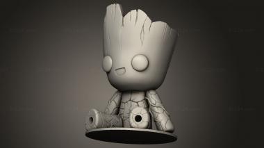 Chibi Funko (MARVEL Groot, CHIBI_2996) 3D models for cnc