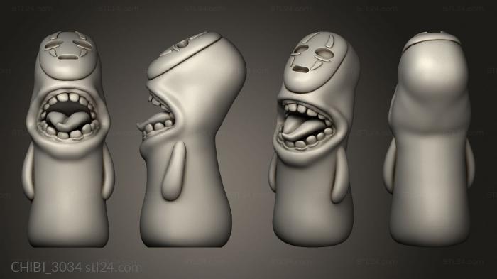 Chibi Funko (MINI DUDES face face open mouth, CHIBI_3034) 3D models for cnc