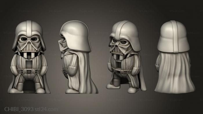 Chibi Funko (Mini DUDES Star Wars Darth Vader black, CHIBI_3093) 3D models for cnc
