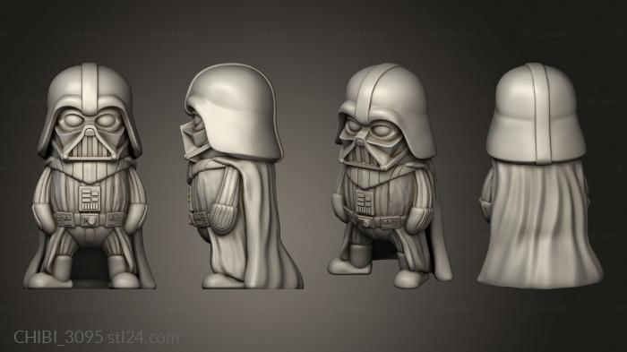 Chibi Funko (Mini DUDES Star Wars Darth Vader, CHIBI_3095) 3D models for cnc