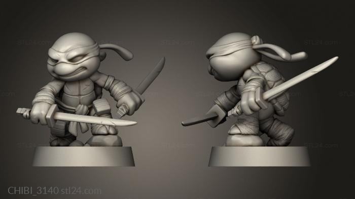 Chibi Funko (Chibi Ninja Turtles Leonardo, CHIBI_3140) 3D models for cnc
