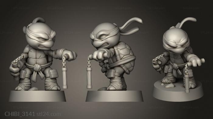 Chibi Funko (Chibi Ninja Turtles Michelangelo, CHIBI_3141) 3D models for cnc