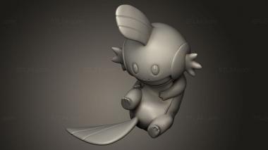 Chibi Funko (Mudkip Gen lying eyes, CHIBI_3175) 3D models for cnc