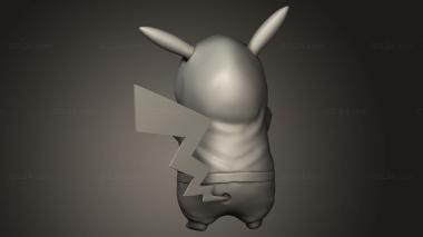 Chibi Funko (Pokemon Pikachu aleph squid game pikachu no mask, CHIBI_3336) 3D models for cnc