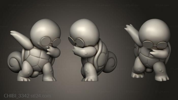 Chibi Funko (Pokemon Squirtle Dab, CHIBI_3342) 3D models for cnc