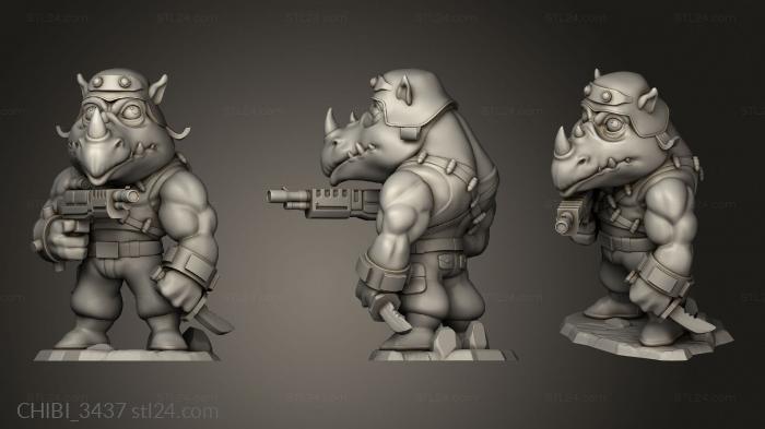 Chibi Funko (Rocksteady Chibi, CHIBI_3437) 3D models for cnc