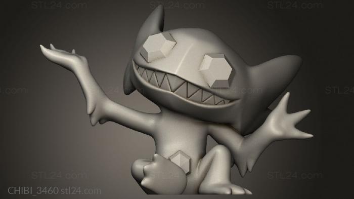 Chibi Funko (Sableye Sitting, CHIBI_3460) 3D models for cnc