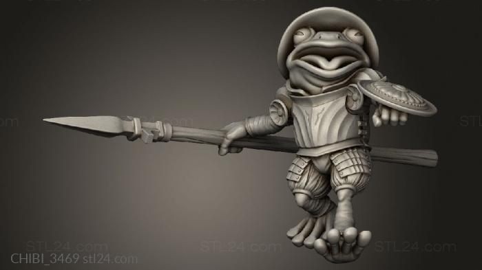 Chibi Funko (Sacred Swamp Frog Spleen Spearmen Fancy Spearman, CHIBI_3469) 3D models for cnc