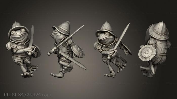 Chibi Funko (Sacred Swamp Frog Swordsmen Fancy Swordsman, CHIBI_3472) 3D models for cnc