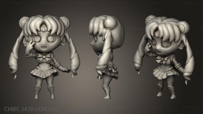 Chibi Funko (Sailor Moon Usagi, CHIBI_3478) 3D models for cnc