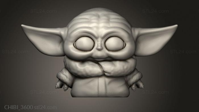 Chibi Funko (Star Wars Baby Yoda, CHIBI_3600) 3D models for cnc
