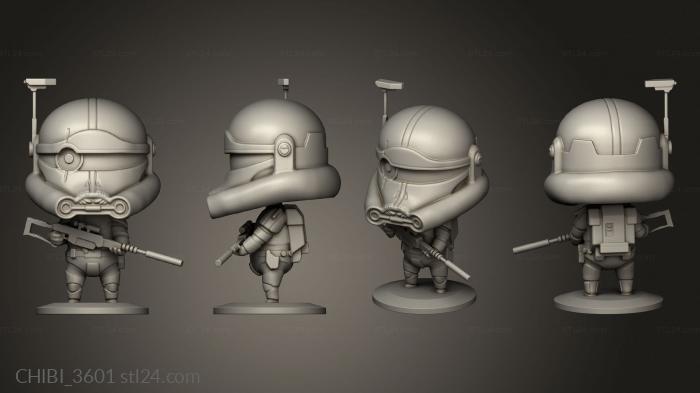 Chibi Funko (Star Wars Bad Batch CROSSHAIR, CHIBI_3601) 3D models for cnc