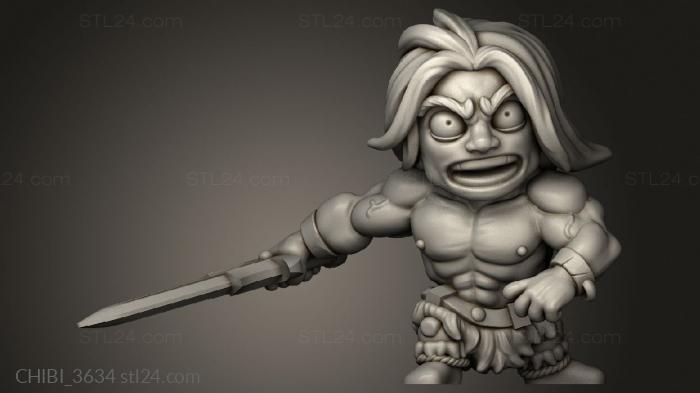Chibi Funko (Arcadian Heroes Barbarian, CHIBI_3634) 3D models for cnc