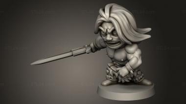 Chibi Funko (Arcadian Heroes RNDB Barbarian, CHIBI_3638) 3D models for cnc