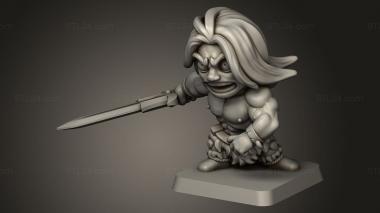 Chibi Funko (Arcadian Heroes SQR SQB Barbarian, CHIBI_3642) 3D models for cnc