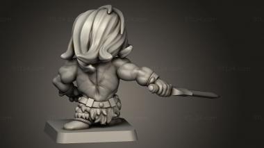 Chibi Funko (Arcadian Heroes SQR SQB Barbarian, CHIBI_3642) 3D models for cnc