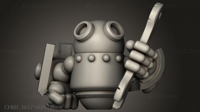 Chibi Funko (Robots Mini Rod Wrench Robot, CHIBI_3657) 3D models for cnc