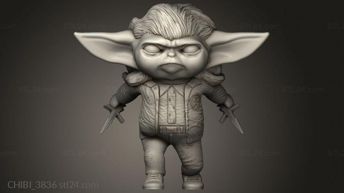 Chibi Funko (var Groki With Feet Hex, CHIBI_3836) 3D models for cnc