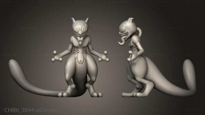 Chibi Funko (Venom Pokemon mewtwo, CHIBI_3844) 3D models for cnc