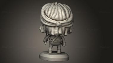 Chibi Funko (Walking Dead Michonne, CHIBI_3867) 3D models for cnc