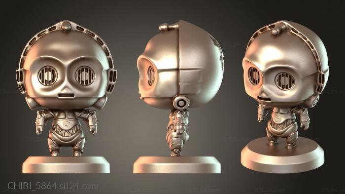 Chibi Funko / Чиби Фанко (CHIBI_5864) 3D модель для ЧПУ станка
