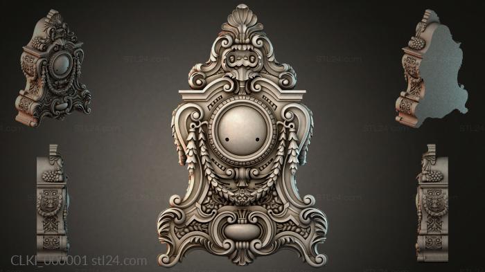 Different watches (Baroque cartouche with a central medallion and vegetal scrolls, CLKI_000001) 3D models for cnc