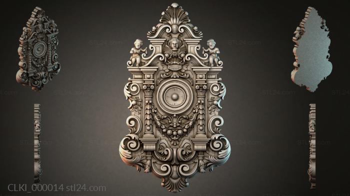 Baroque ornament with putti and lion mask 3d STL model