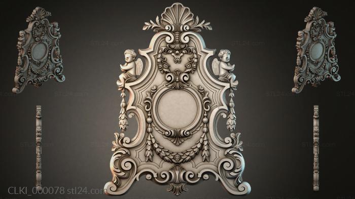 Watch case with angels and palmette 3d STL model