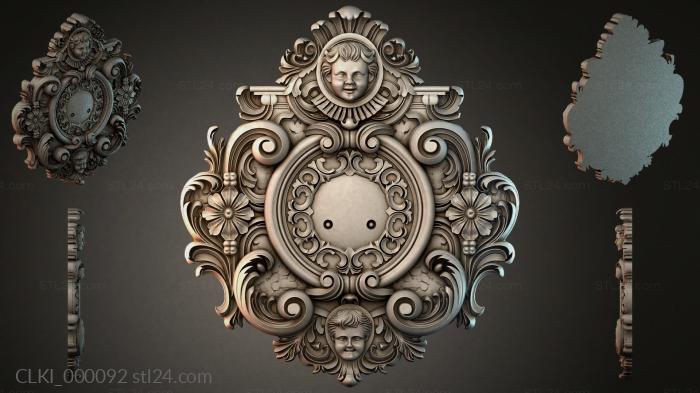 Baroque watch case with medallions and angels 3d STL model