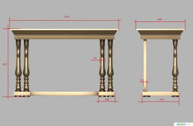 Consoles (Francesco Molon Console, KN_0233) 3D models for cnc