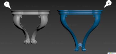 Consoles (Console table suspended, KN_0241) 3D models for cnc