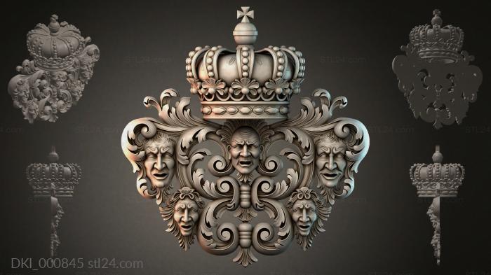 Элементы декора (DKI_000845) 3D модель для ЧПУ станка