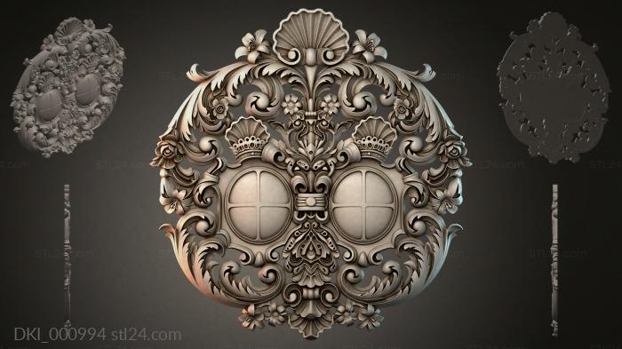 Элементы декора (DKI_000994) 3D модель для ЧПУ станка